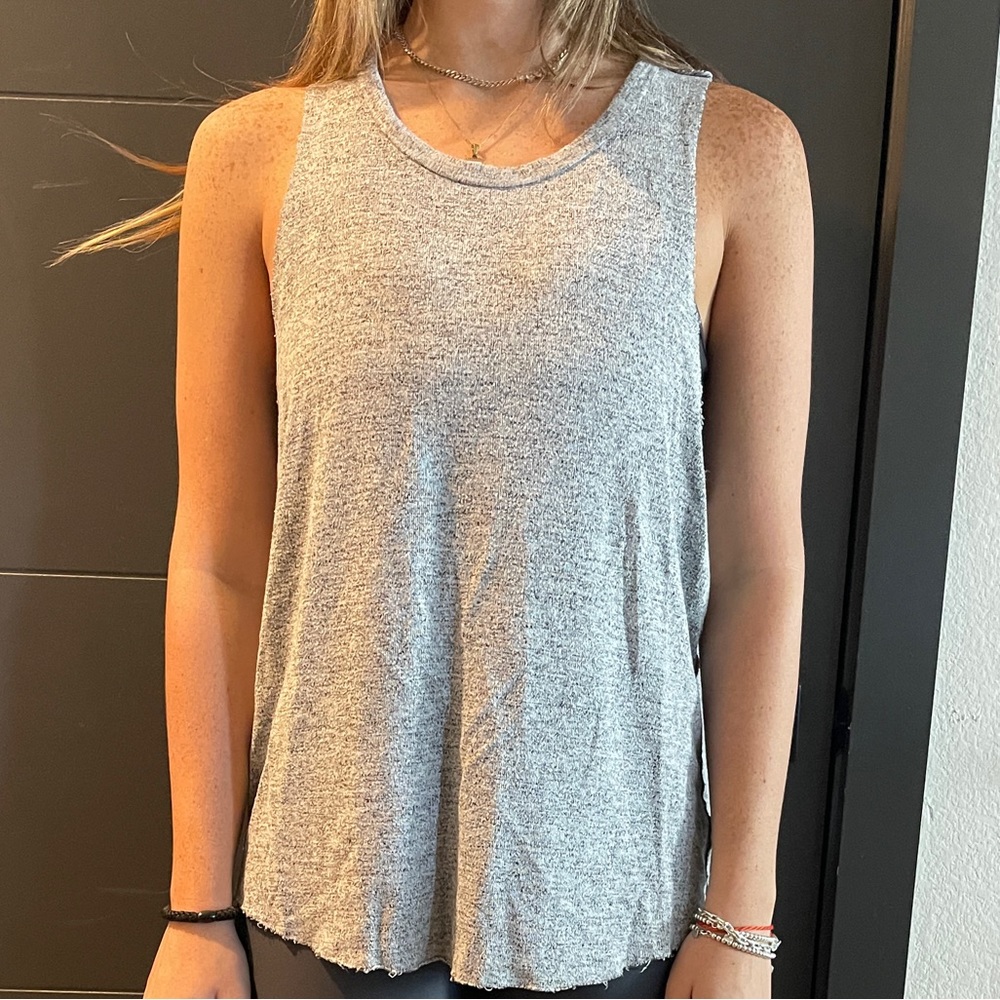 Heathered grey free people tank top